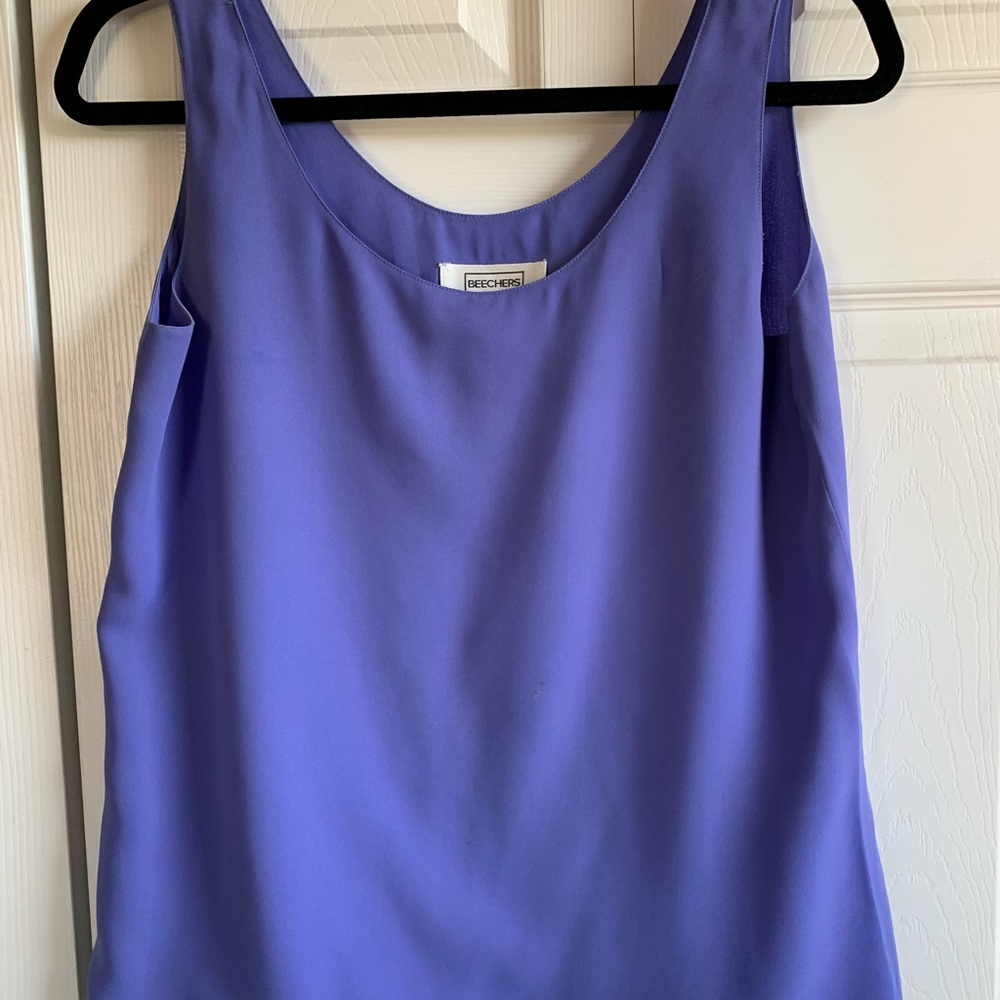 BEECHERS BROOK | M | LILAC round neck sleeveless camisole top, 100% polyester